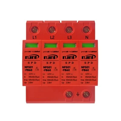 NPS01-F60 AC 3+1P Dyfais Amddiffynnol Ymchwydd